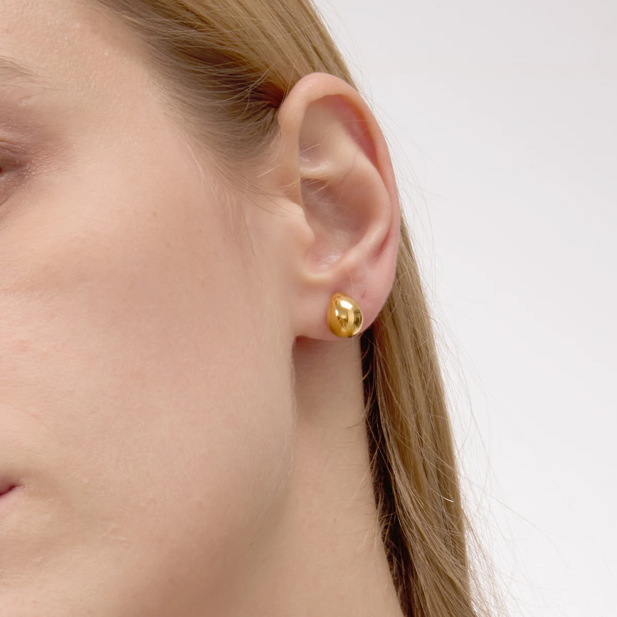 Gold Stainless Steel Drop Earrings for Women 3 Gold Stainless Steel Drop Earrings for Women - Image 3