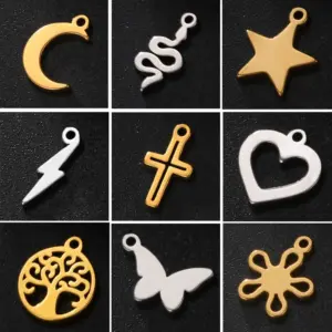 Stainless Steel Charm Set with Motifs 11 S9e3f388c2a5f4a7cb2e84c20cfb363f94