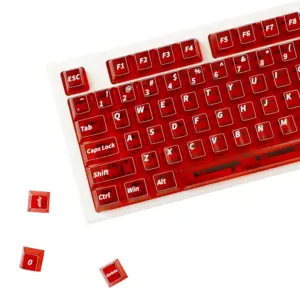 Red Polycarbonate Mechanical Keyboard Keycap Set