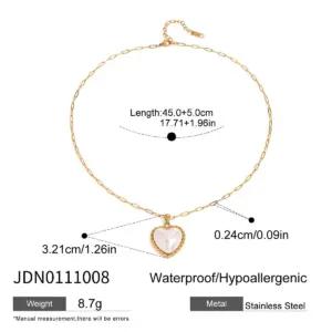 Elegant Stainless Steel Heart Pendant Necklace 13 S9e5b76ace9f946dc9bf04186e5c3bee33