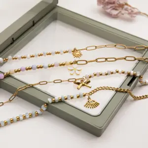 Stainless Steel Gold-Tone Women's Bracelet 15 S9e5fa97f84274d4daff2838cdef42f3fe