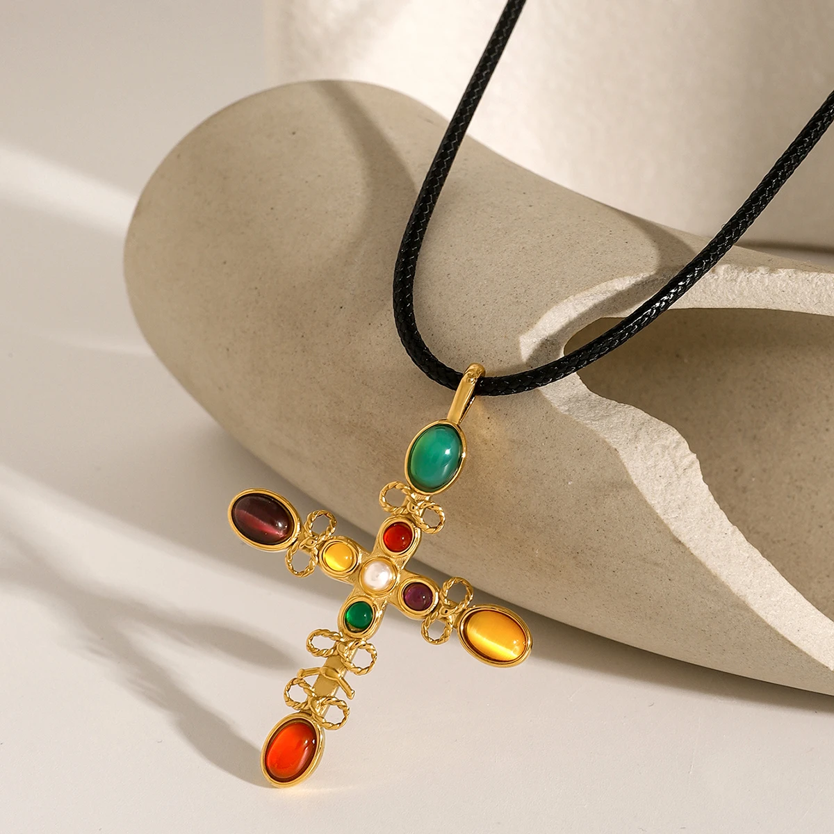 Vibrant Stainless Steel Women's Pendant Necklace 4 Vibrant Stainless Steel Women's Pendant Necklace - Image 4