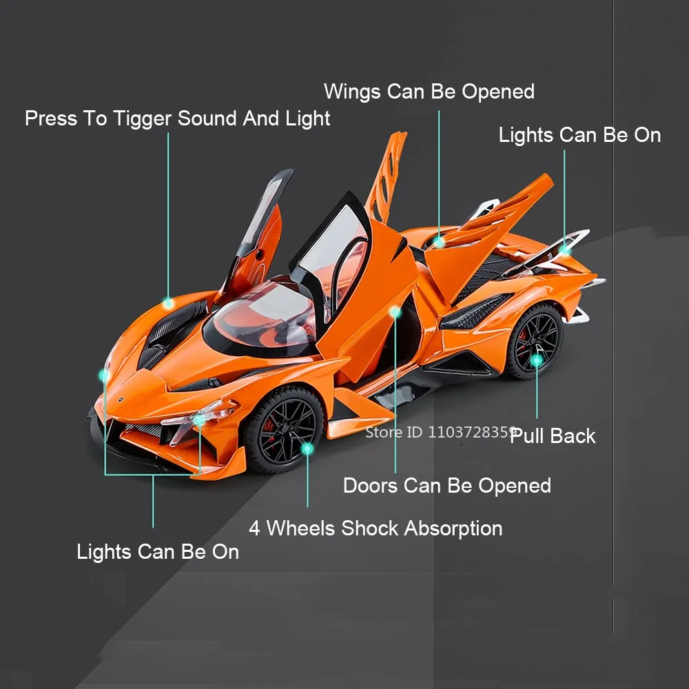 1:24 Apollo IE EVO Diecast Sports Car Model 6 1:24 Apollo IE EVO Diecast Sports Car Model - Image 6