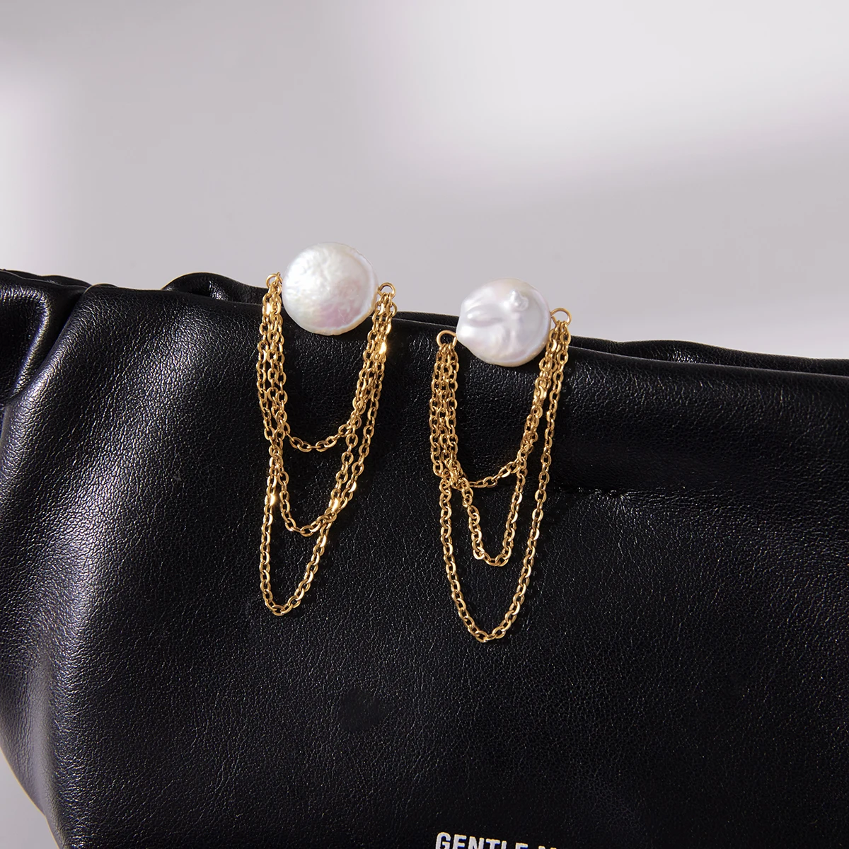 Elegant Stainless Steel Pearl Tassel Earrings 5 Elegant Stainless Steel Pearl Tassel Earrings - Image 5