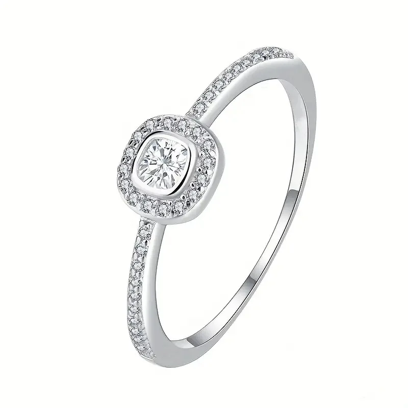 Elegant Women's Silver Ring with Cubic Zirconia 7 Elegant Women's Silver Ring with Cubic Zirconia - Image 7