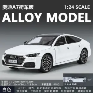 Black 1:24 Audi A7 Diecast Model with Sound & Lights 16 S9f84e16d6716455cac63d733d417b5988