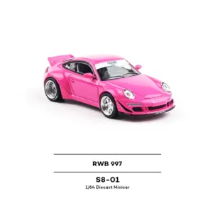 Pink 1:64 Scale Diecast Porsche 997 RWB Model 10 S9fa082b20f1b41639c31dc75f097c9fal