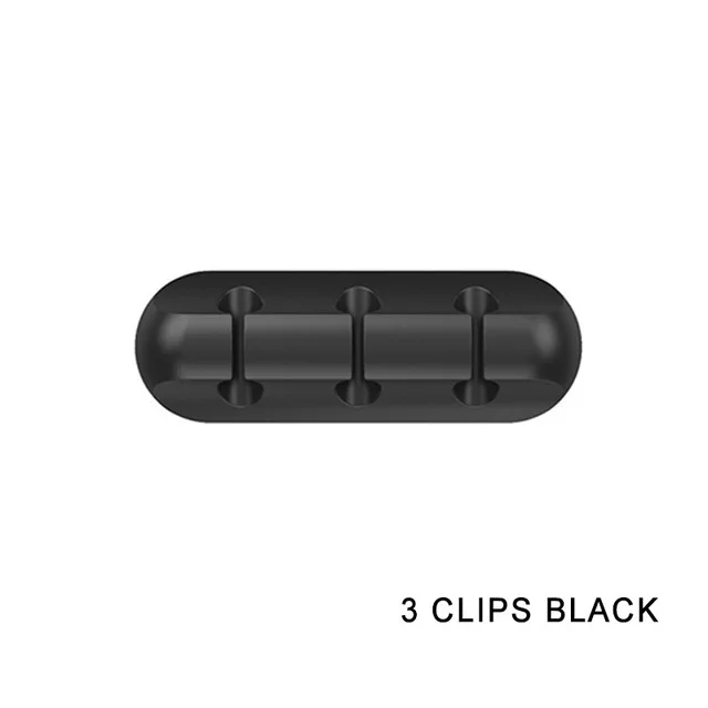 Black Silicone Cable Organizer with 7 Slots 7 Black Silicone Cable Organizer with 7 Slots - Image 7