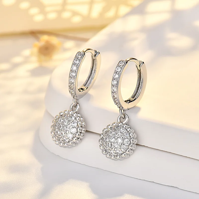 Premium Women's Zircon Hoop Earrings 3 Premium Women's Zircon Hoop Earrings - Image 3