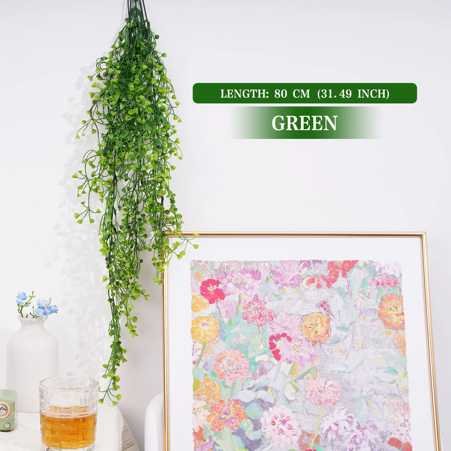 Artificial Green Vine Wall Decor - 80cm, Purple Leaves 8 Artificial Green Vine Wall Decor - 80cm, Purple Leaves - Image 8