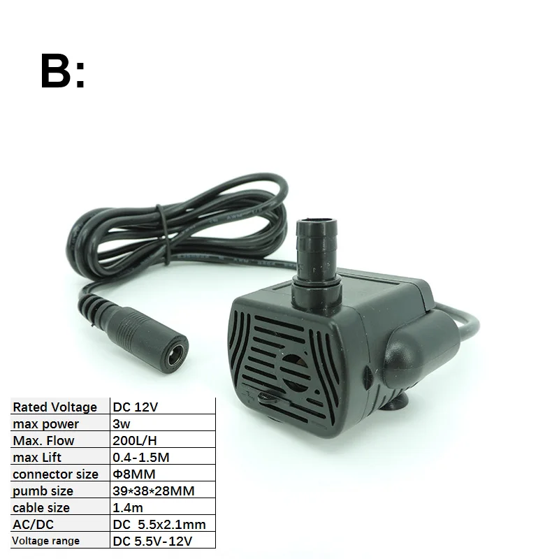 Waterproof Brushless Water Pump 200-400L/h, 5-10W 10 Waterproof Brushless Water Pump 200-400L/h, 5-10W - Image 10