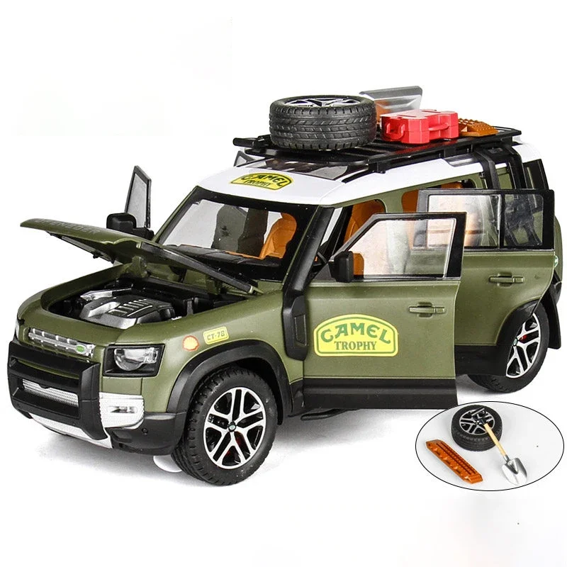 1:24 Green Land Rover Defender Toy Model 7 1:24 Green Land Rover Defender Toy Model - Image 7