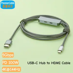 USB-C to HDMI Hub with 4K@144Hz and 100W Power