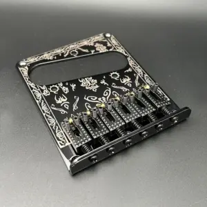 Black TL Style Guitar Bridge Roller Saddle MU1720 9 Sa0289be593d74b99a4339acf5f5860133