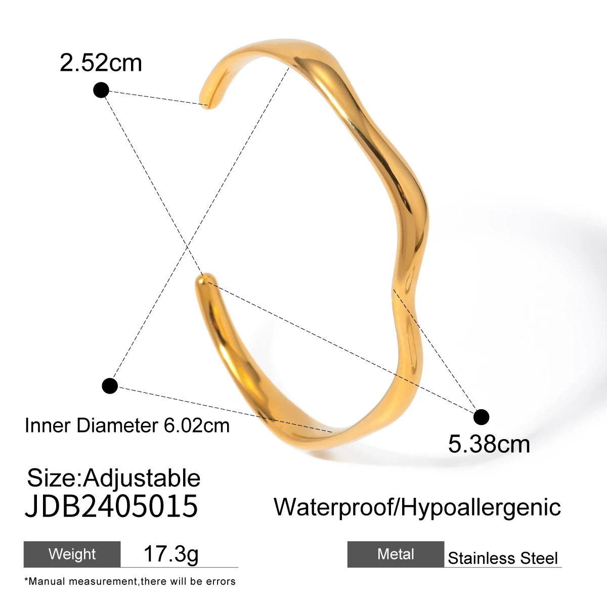 Stainless Steel Gold Bangle for Women 7 Stainless Steel Gold Bangle for Women - Image 7