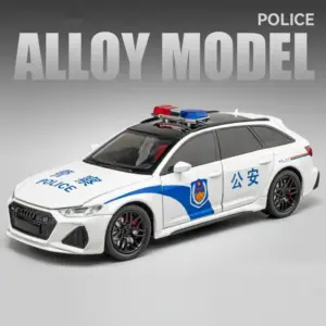 1:24 Audi RS6 Police Model Car 15 Sa0696d8936254d70a0057b28d93ed190d