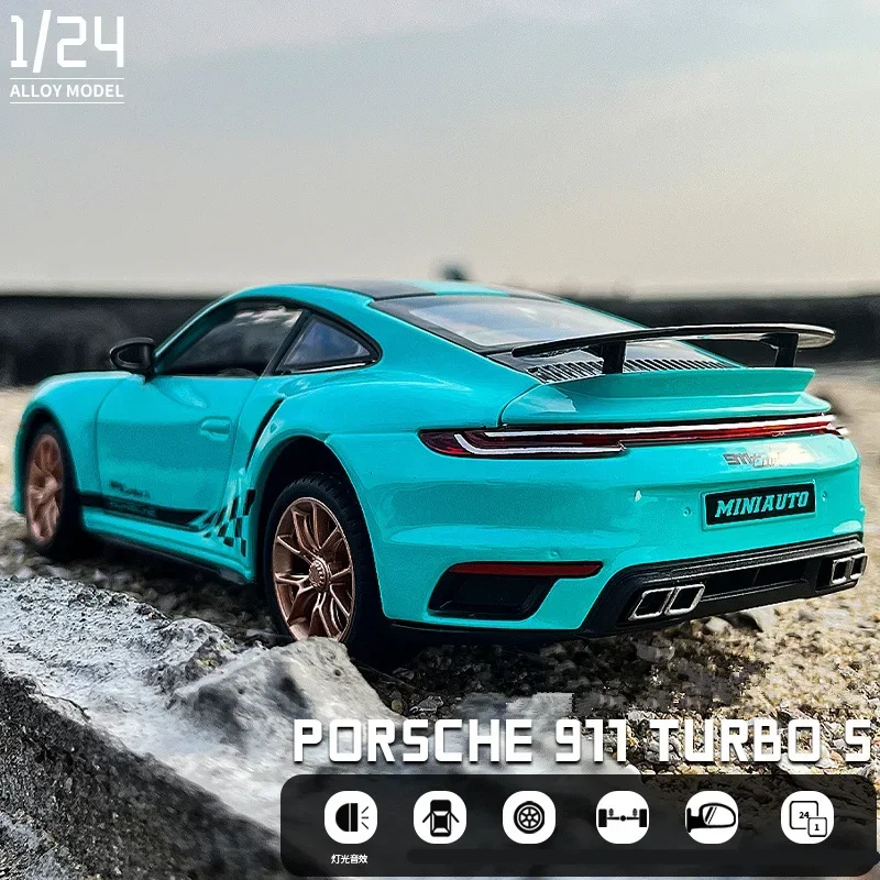 Vibrant Blue Porsche 911 Turbo S Targa Model 3 Vibrant Blue Porsche 911 Turbo S Targa Model - Image 3