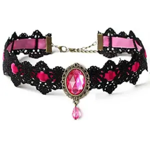 Gothic Victorian Black Lace Necklace 16 Sa0ab1481c6bf4d35bb1ee3fd73c46091r