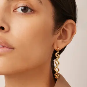 Stainless Steel Gold-Tone Hoop Earrings 12 Sa0b40f92e0b04f1ba7e6a9617a30ce4en