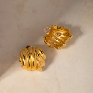 Stainless Steel Irregular Gold Earrings 9 Sa0bc3359d4e04fe091315887977ab81aZ
