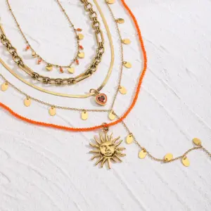 Ocean Vacation Stainless Steel Necklace for Women 12 Sa0cde14f05d74453ae9cba16a9e80de1y