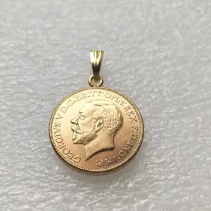 Vintage 1911 British Sovereign Coin Pendant 8 Sa0f175d31fe44e999adae04f1e6604ae1