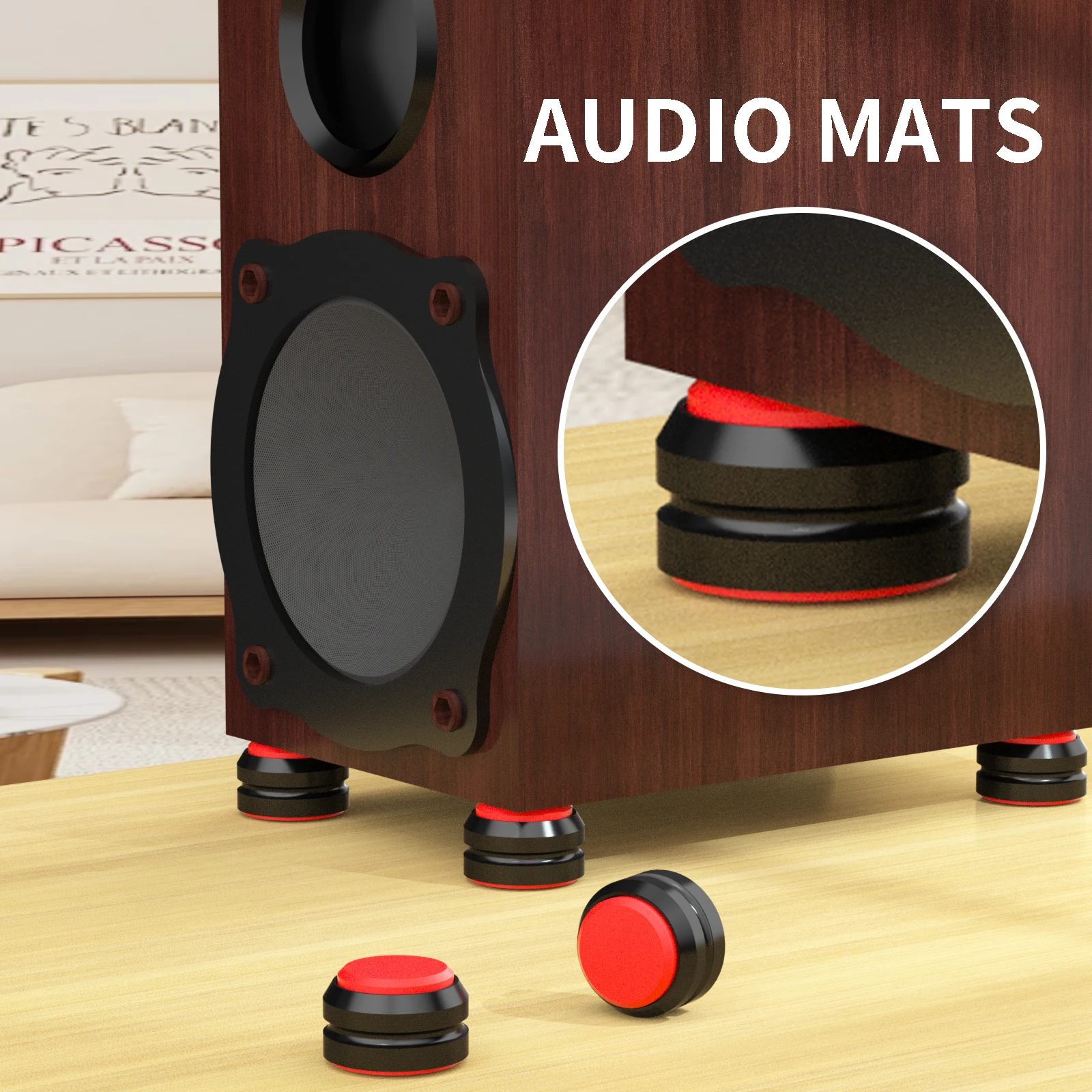 Shock-Absorbing Silicone Gel Support Pads for Audio Equipment 2 Shock-Absorbing Silicone Gel Support Pads for Audio Equipment - Image 2