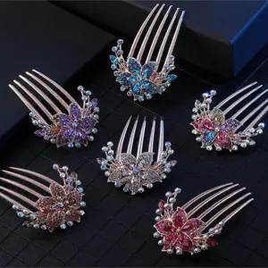 Vintage Crystal Flower Hair Clip for Women 12 Sa103de900b4d4e898fa0dbe1a09284eeL