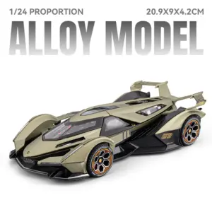1:24 V12 GT Vision Model Car with Lights 17 Sa1383f6e725b47bb8e041829e8c5fabdj