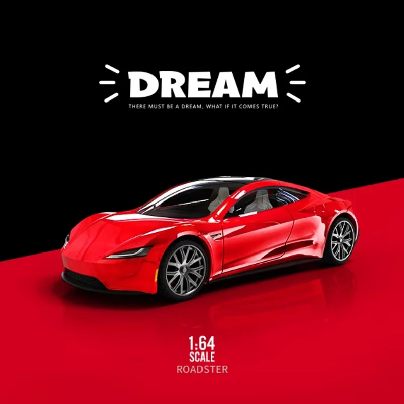 Vibrant Red Diecast Alloy Roadster Model Car 8 Vibrant Red Diecast Alloy Roadster Model Car - Image 8