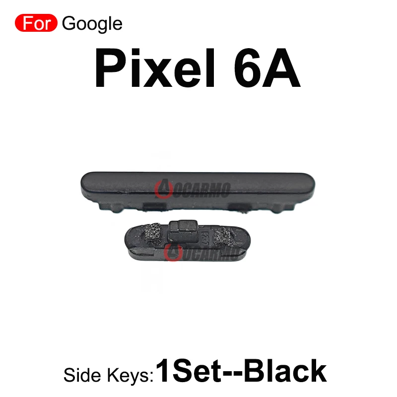 Black Replacement Side Buttons for Pixel 6A 3 Black Replacement Side Buttons for Pixel 6A - Image 3