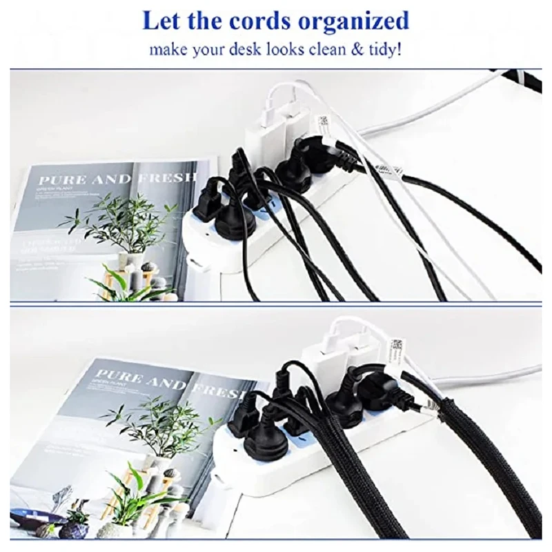 Black PET Nylon Braided Cable Sleeve 2m 4 Black PET Nylon Braided Cable Sleeve 2m - Image 4