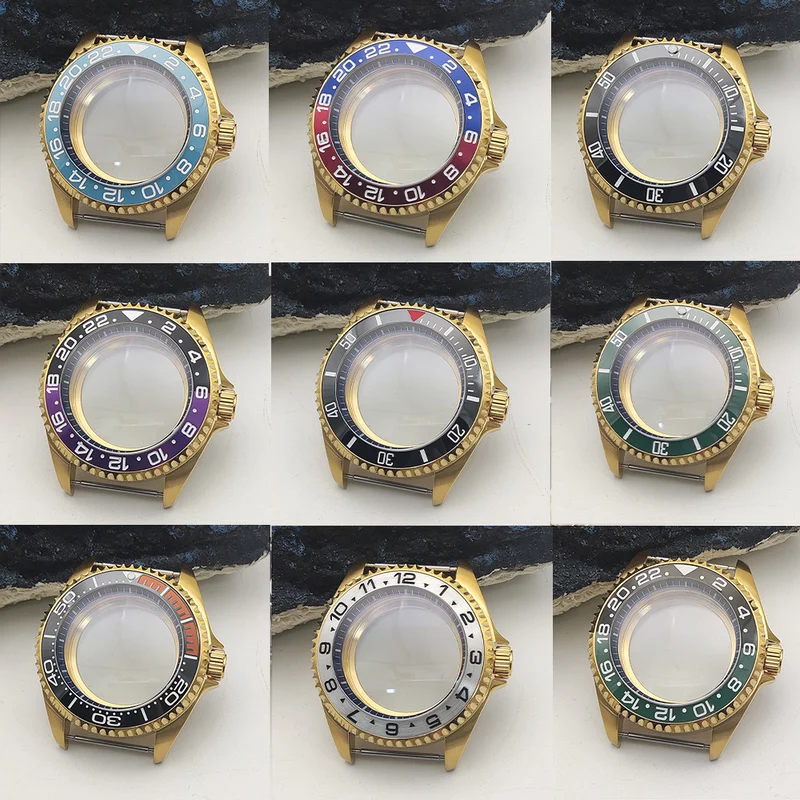 Gold-Tone SKX007 Diver Watch Case 42mm 2 Gold-Tone SKX007 Diver Watch Case 42mm - Image 2