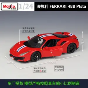 Ferrari 488 Pista Convertible Diecast Model 1:24 Scale 7 Sa21242dfa01e4abf9fbe0610c91d3308V