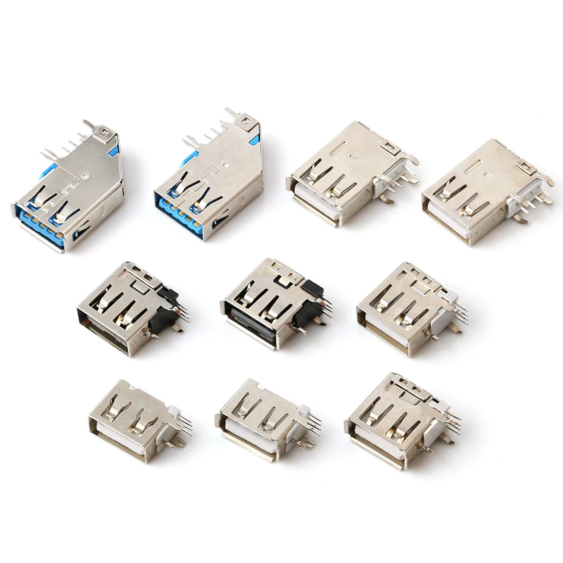 USB 2.0 A Female Mount Connectors Set of 10 2 USB 2.0 A Female Mount Connectors Set of 10 - Image 2