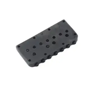 Black 7-String Guitar Fixed Bridge with Stainless Steel Saddles 8 Sa22c7e543e0d476989ab3a66e8a6a4a7x