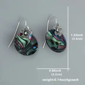 Vintage Bohemian Dangle Earrings with Marbled Pendant 6 Sa259a1ecf75b411ca3e1313bae206045Z