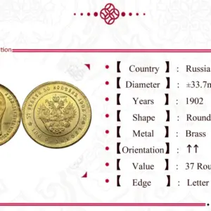 Authentic 1902 Nicholas II Coin Replica 11 Sa26ba2455ed645a285afae7e186ee1133