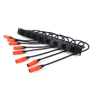 Professional 1U XLR Patch Panel with 8 Male Connectors 19 Sa2933434e3c048d5b8da20078e5dc606V
