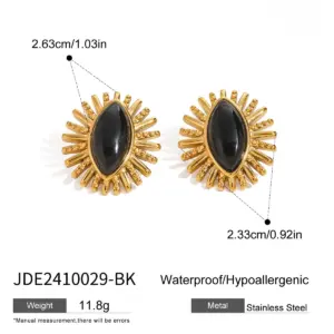 Bold Gold Stainless Steel Sunburst Earrings 17 Sa29650e85b4c4cb5a00c8ae79e942be3F