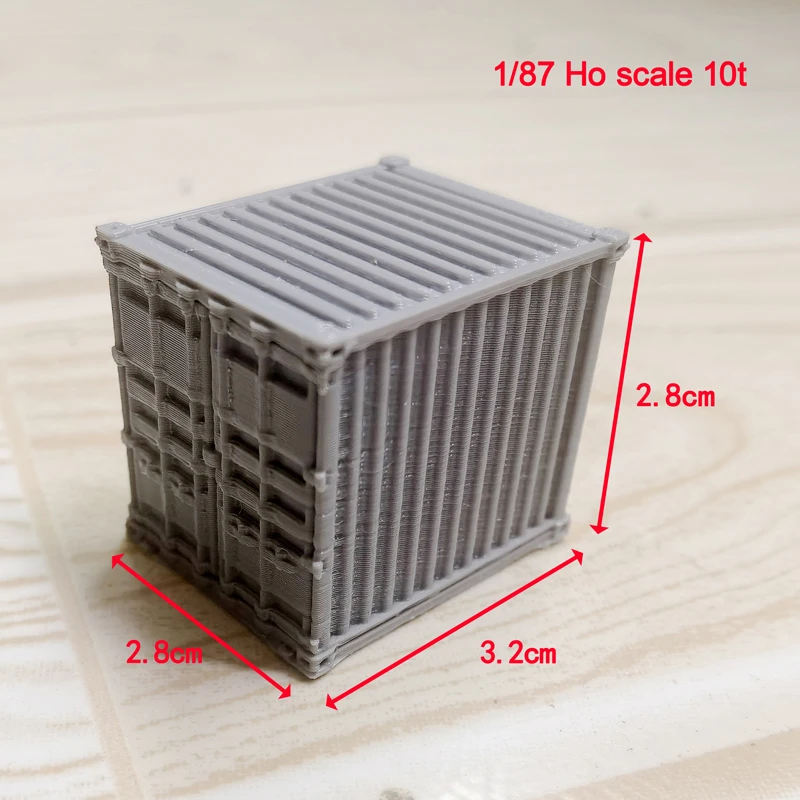 Model Train Shipping Containers Set 1:87 Scale 4 Model Train Shipping Containers Set 1:87 Scale - Image 4