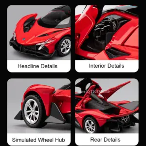 Red EVO Miniature Supercar Model 13.5cm with Lights 14 Sa2c2608780d4404ca5a99026735fa182e