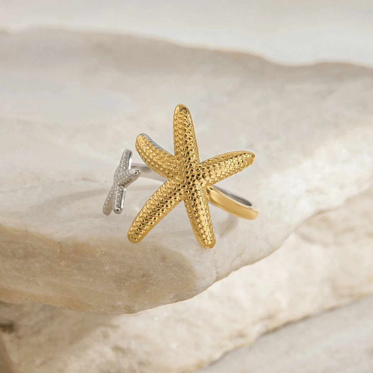 Stainless Steel Ocean Starfish Ring 5 Stainless Steel Ocean Starfish Ring - Image 5