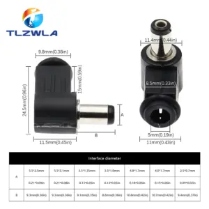 90-Degree DC Power Plug for Electronics 15 Sa2d0ddb147d148169fc80d593bdaa4c86
