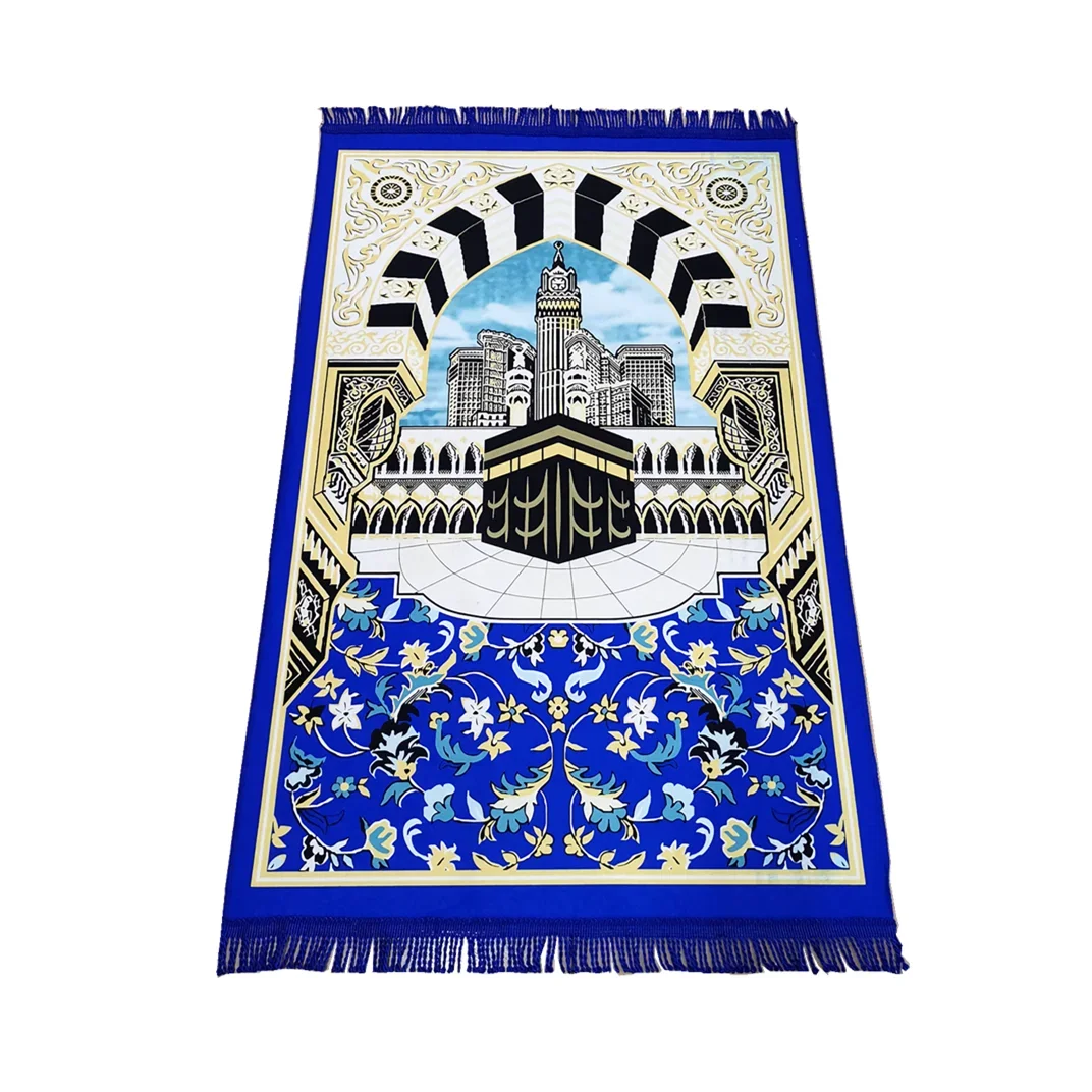 Vibrant Islamic Prayer Rug with Geometric Patterns 4 Vibrant Islamic Prayer Rug with Geometric Patterns - Image 4
