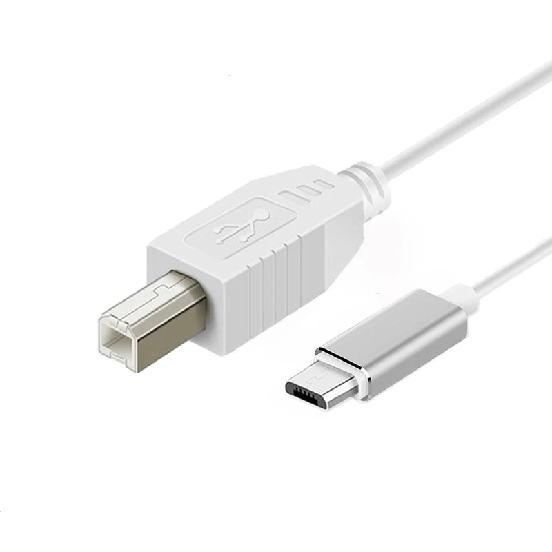 White USB C to USB B MIDI Cable for Instruments 4 White USB C to USB B MIDI Cable for Instruments - Image 4