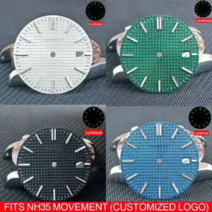 31.8MM Green Textured Watch Dial for NH35/NH36 11 Sa31cc681cd0a4da698a52db74e3ba496M