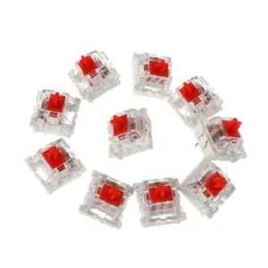 Set of 10 Red Mechanical Switches for Custom Keyboards