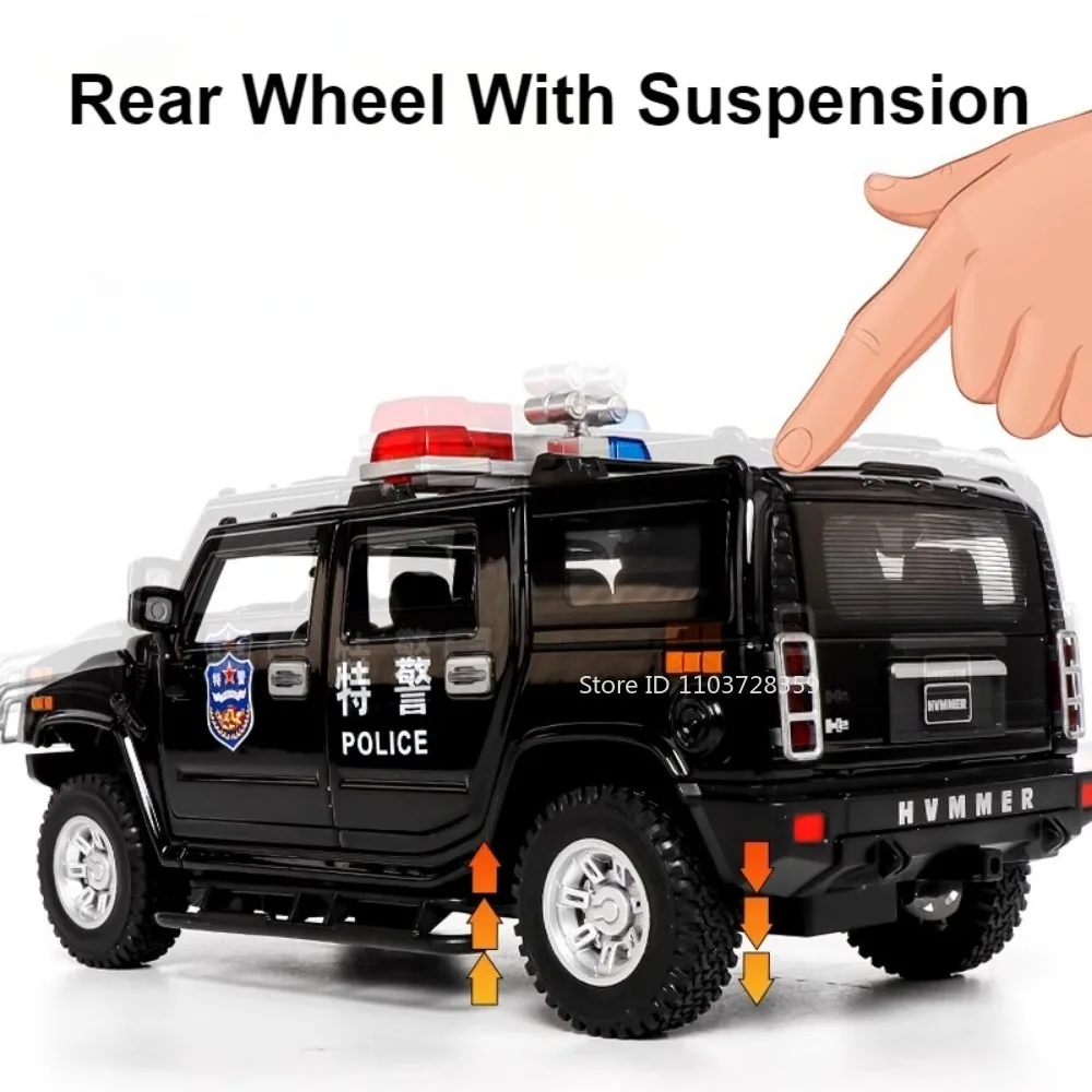 1:24 Scale Diecast Police Car Model 4 1:24 Scale Diecast Police Car Model - Image 4