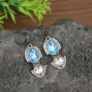 Vintage Blue and White Drop Earrings 9 Sa33865e236114e049f8dd507ee887e88v